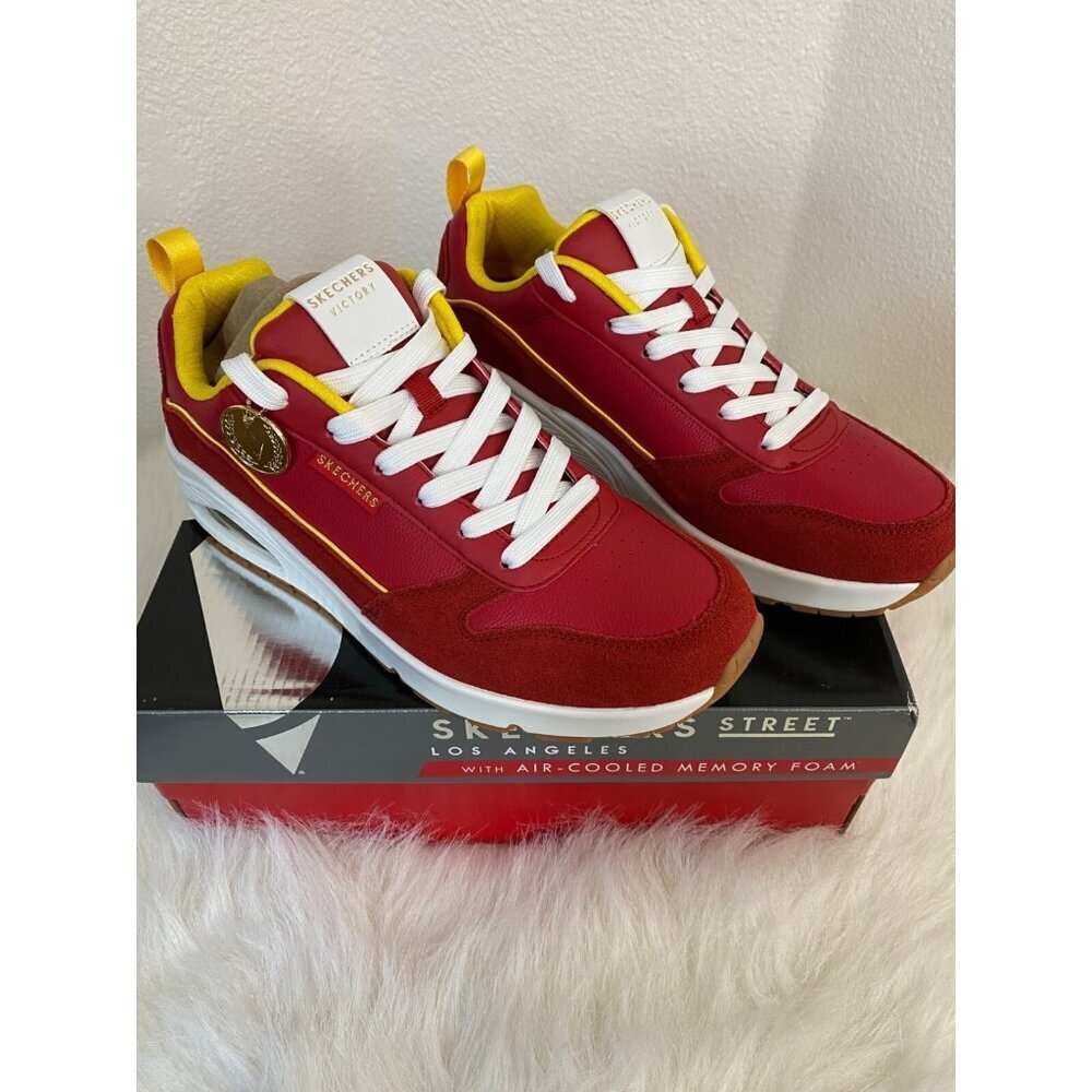 Skechers Uno Victory Pack  Red/Yellow Spain Size 9 Mens Air-Cooled Memory Foam